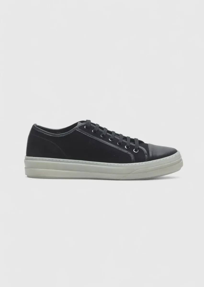 Black Suede Sport Sneaker - 1