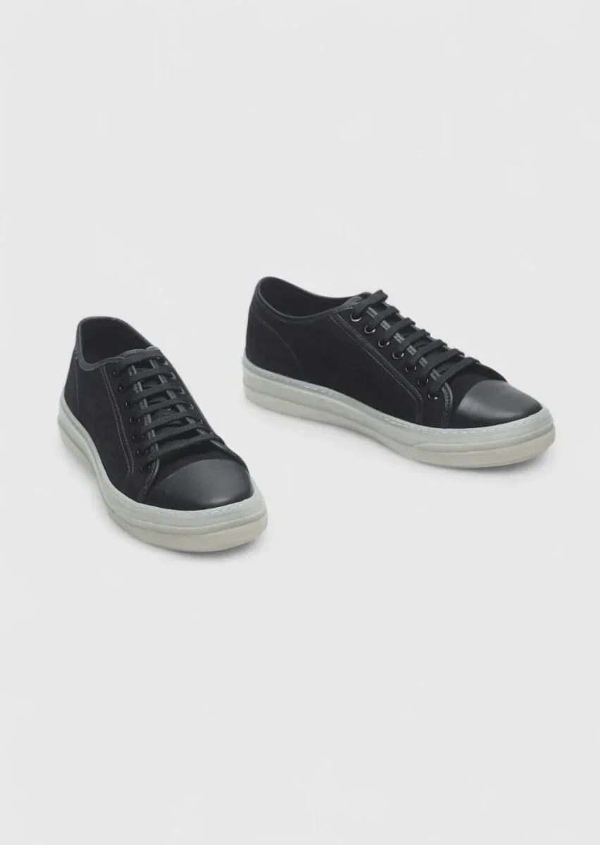 Black Suede Sport Sneaker - 3