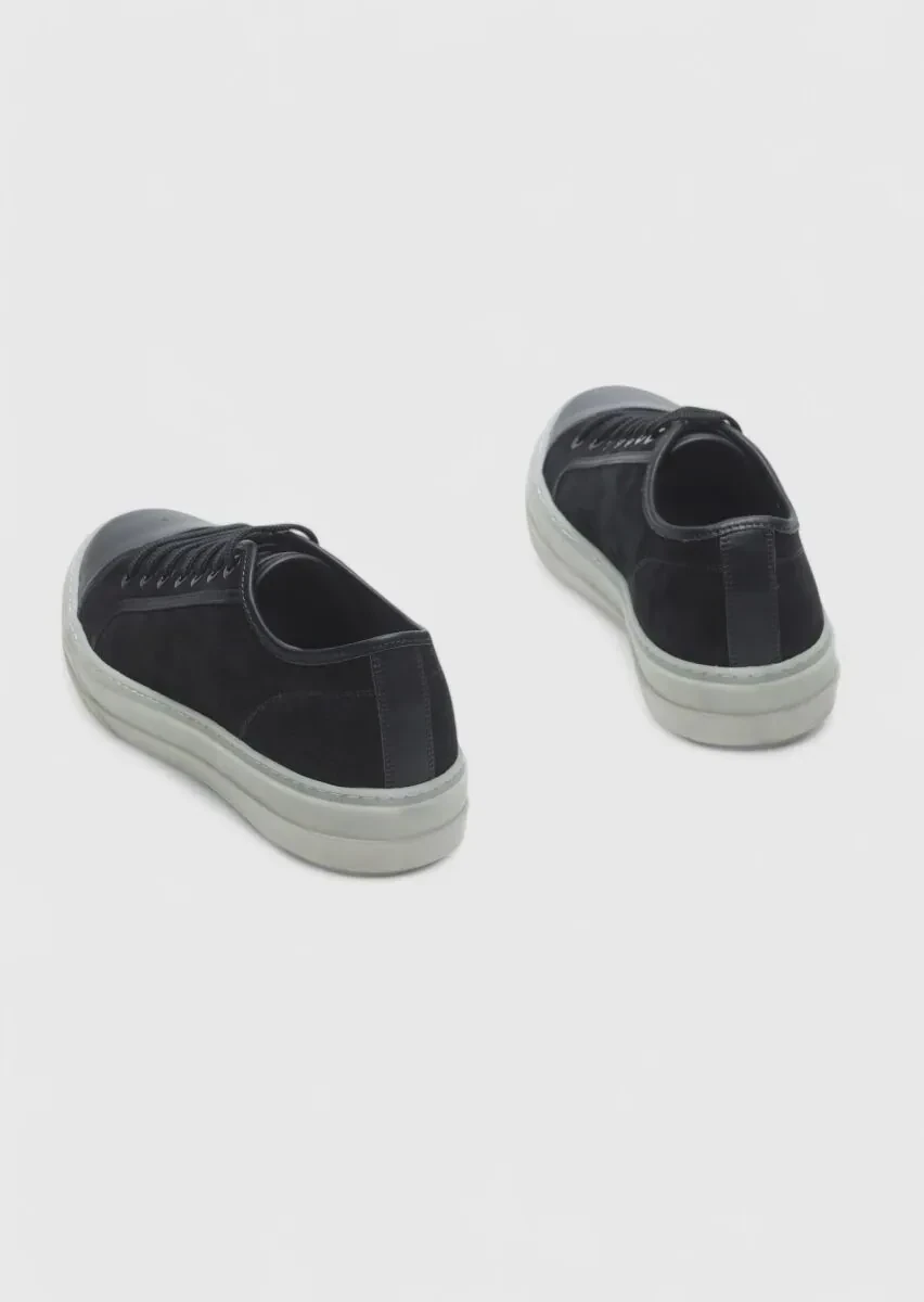 Black Suede Sport Sneaker - 5