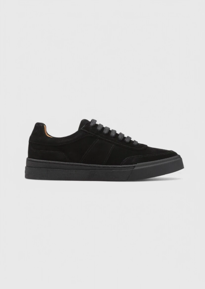 Black Suede Sport Sneaker - 1