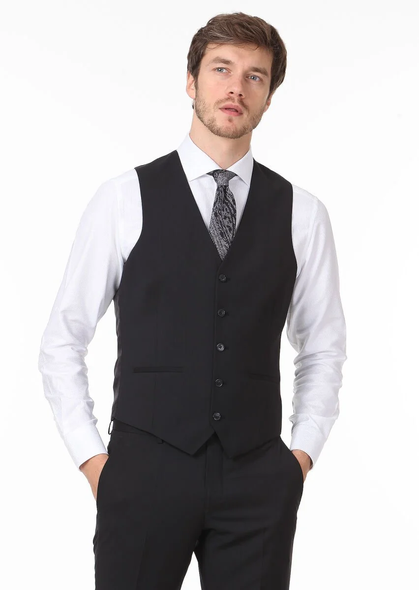 Black Suit With Waistcoat - 3