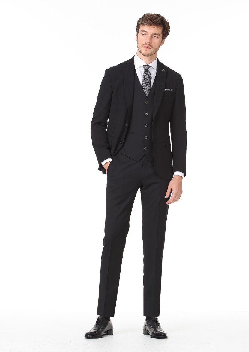 Black Suit With Waistcoat - 4