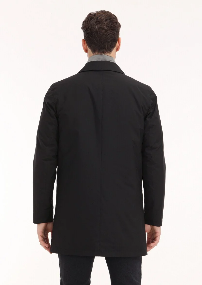 Black Twoinone Weaving Rain Coat - 5