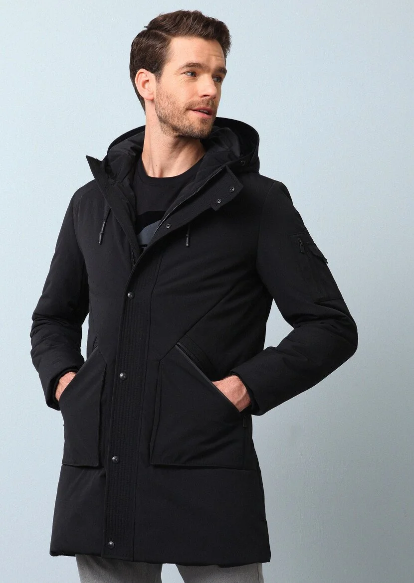 Black Weaving Coat - 1