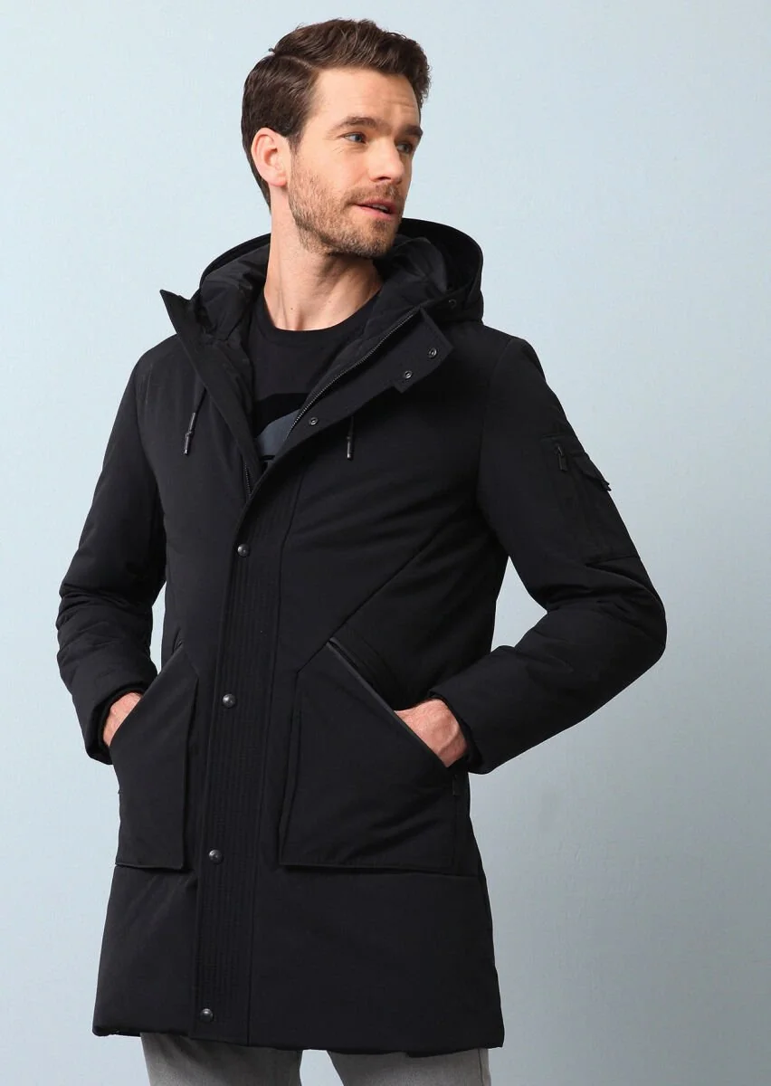 Black Weaving Coat - 1