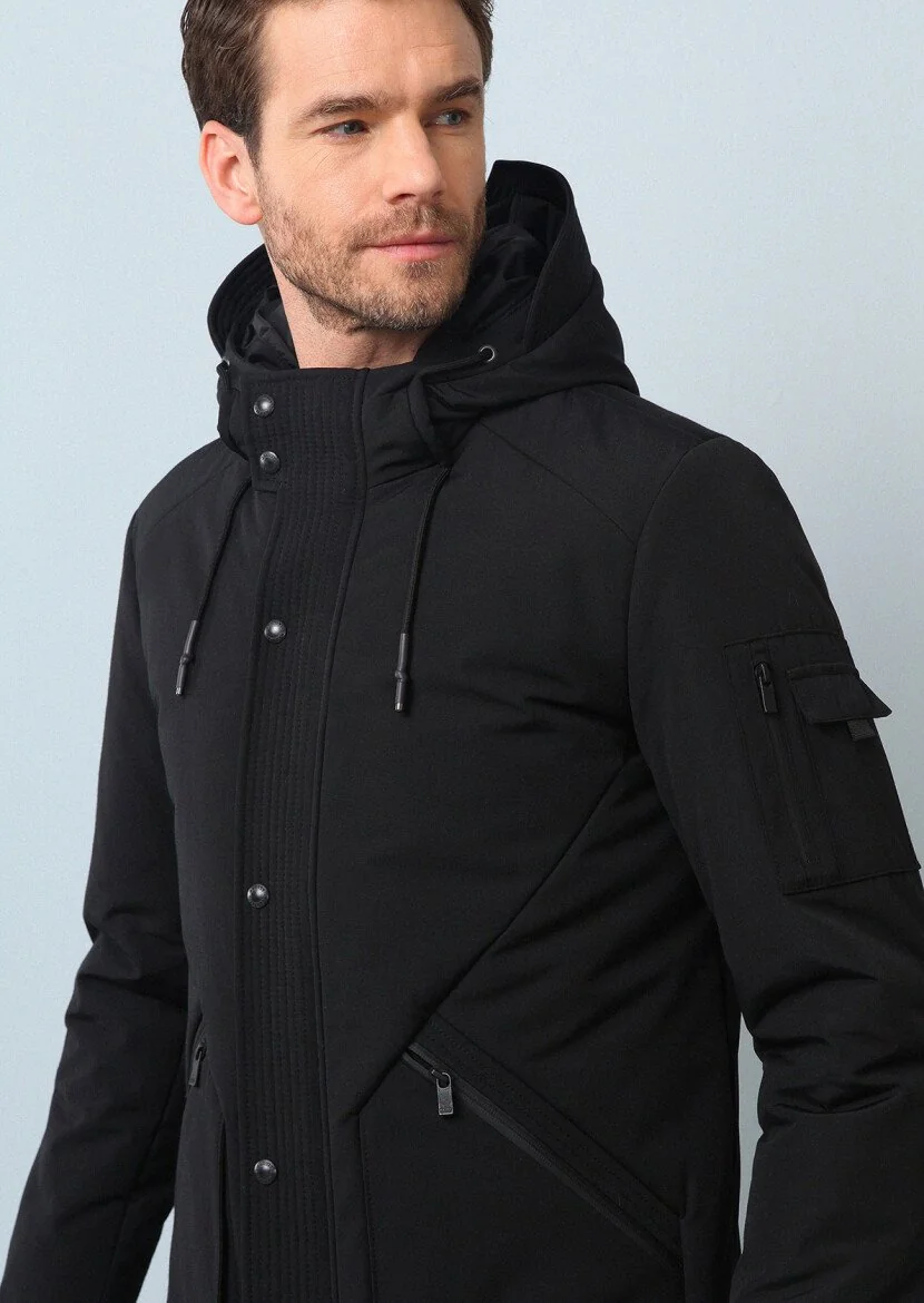 Black Weaving Coat - 2