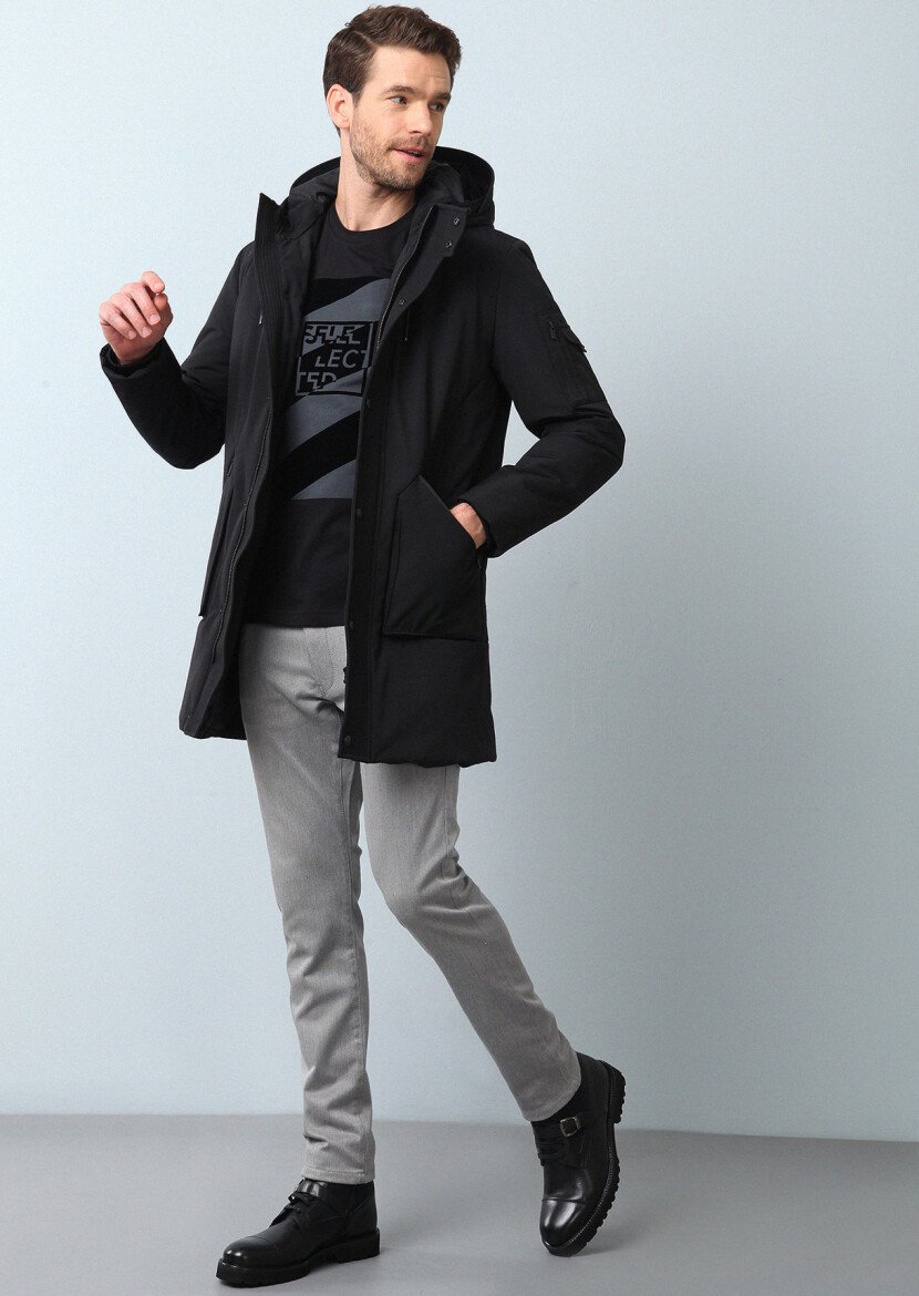 Black Weaving Coat - 4