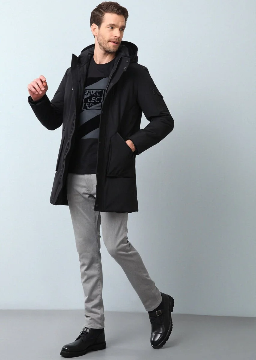 Black Weaving Coat - 4