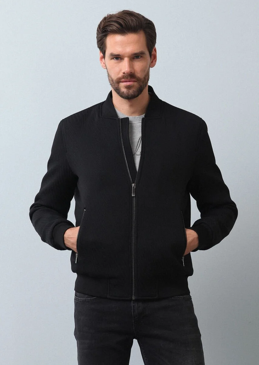 Black Weaving Coat - 2