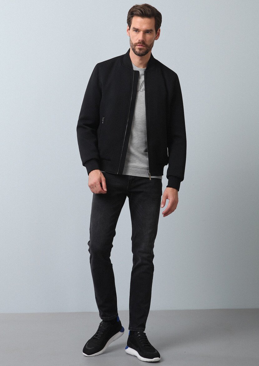 Black Weaving Coat - 3