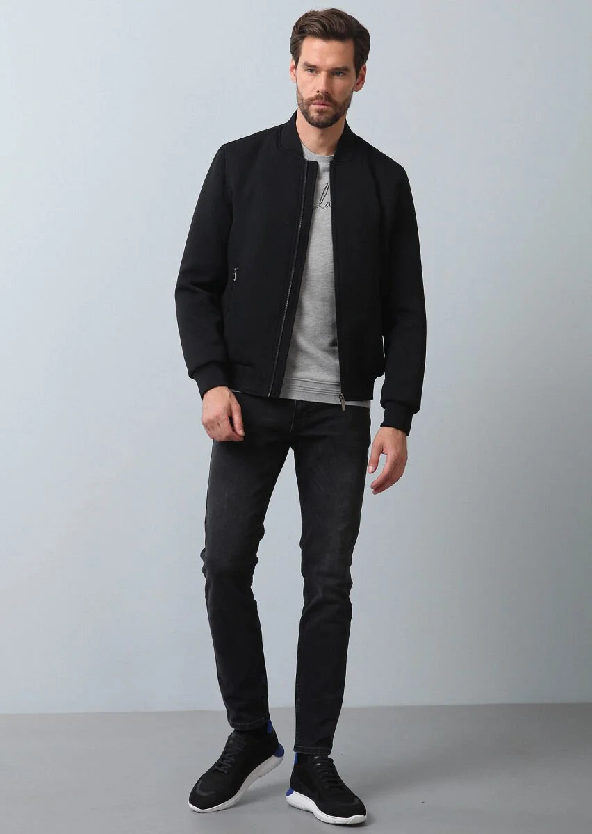 Black Weaving Coat - 3