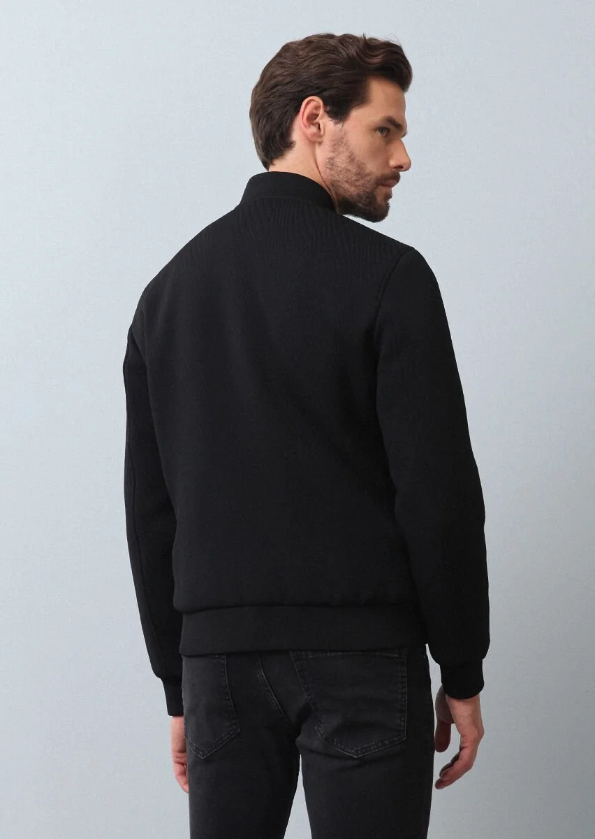 Black Weaving Coat - 5
