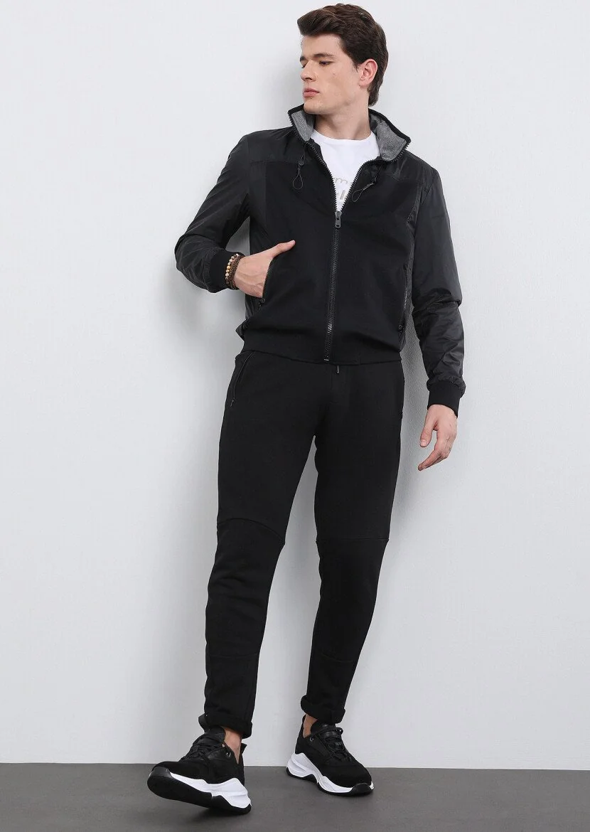 Black Weaving Coat - 1