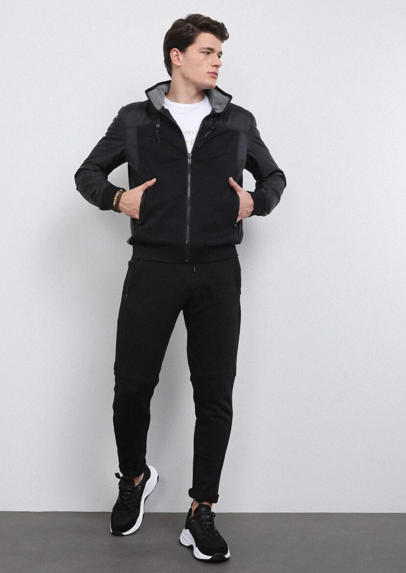 Black Weaving Coat - 3