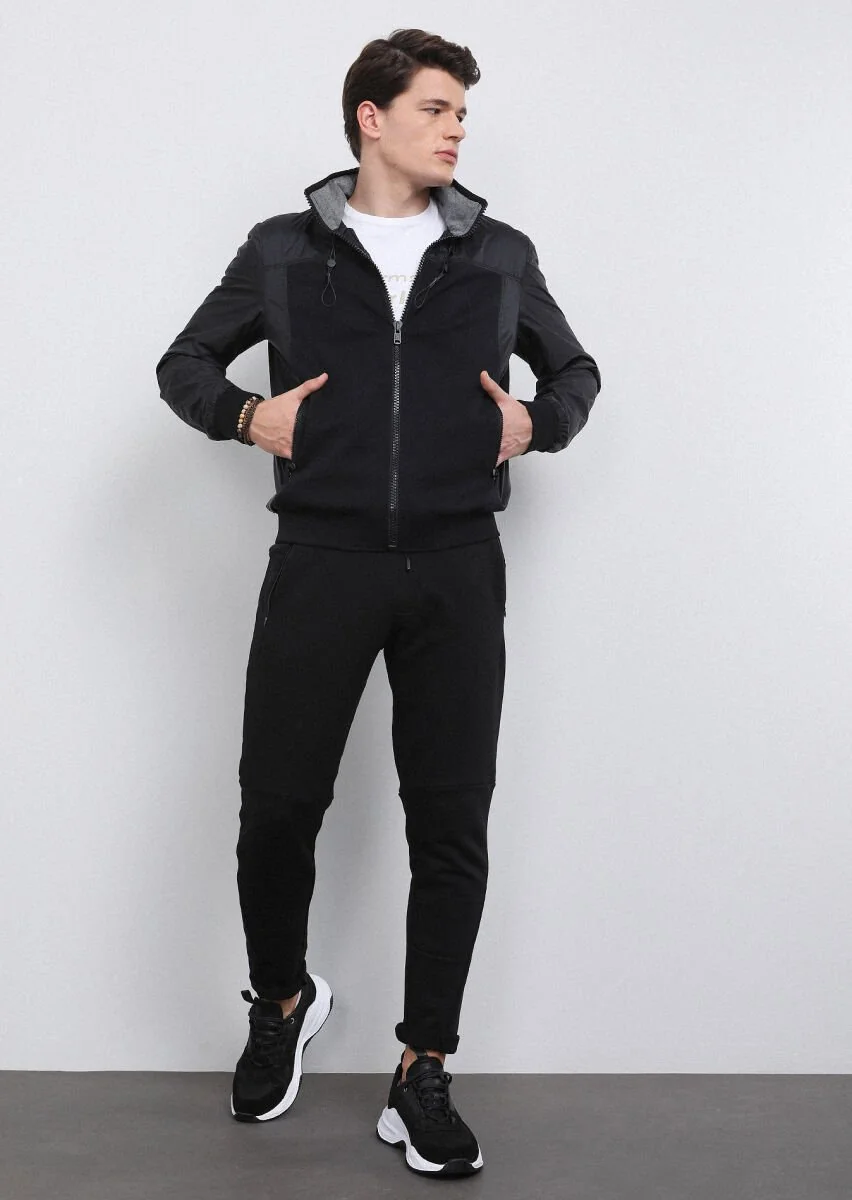 Black Weaving Coat - 3