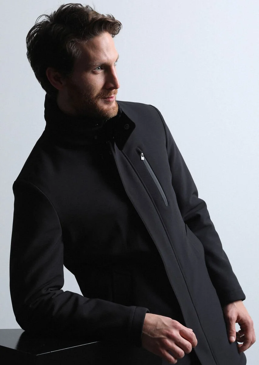 Black Weaving Coat - 2