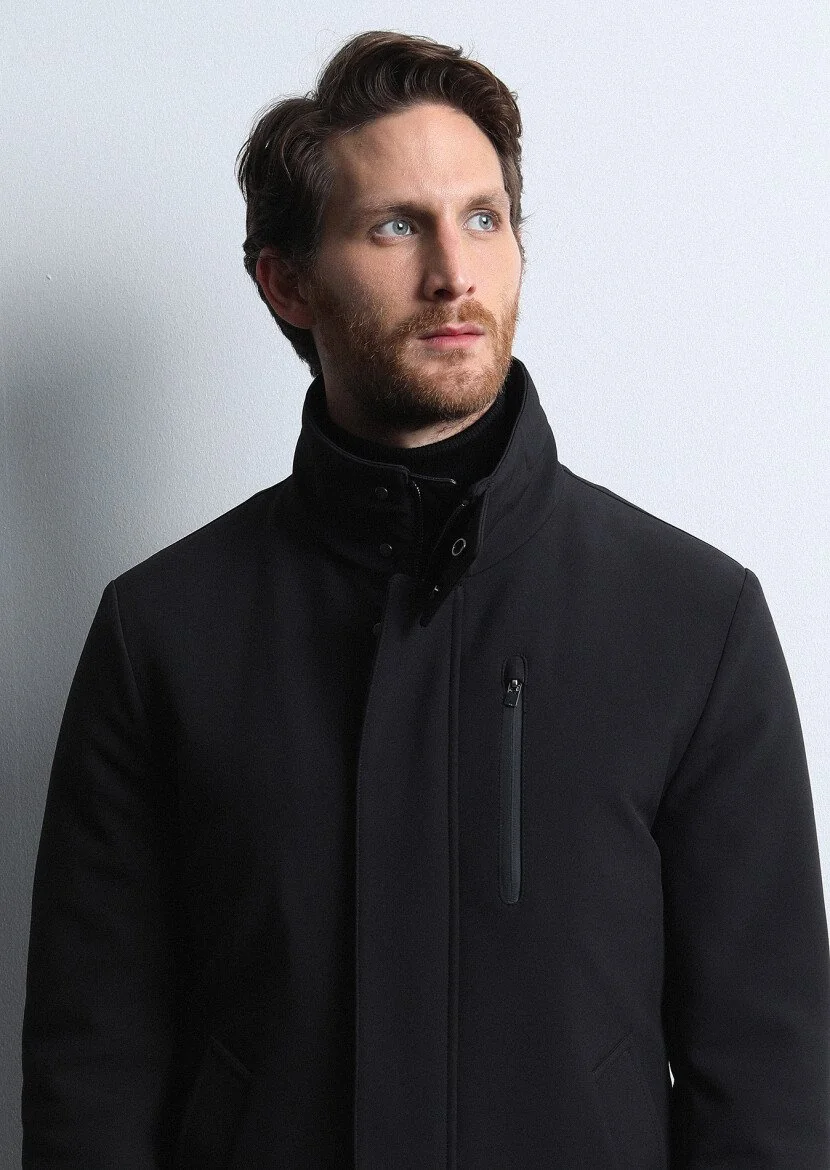 Black Weaving Coat - 3