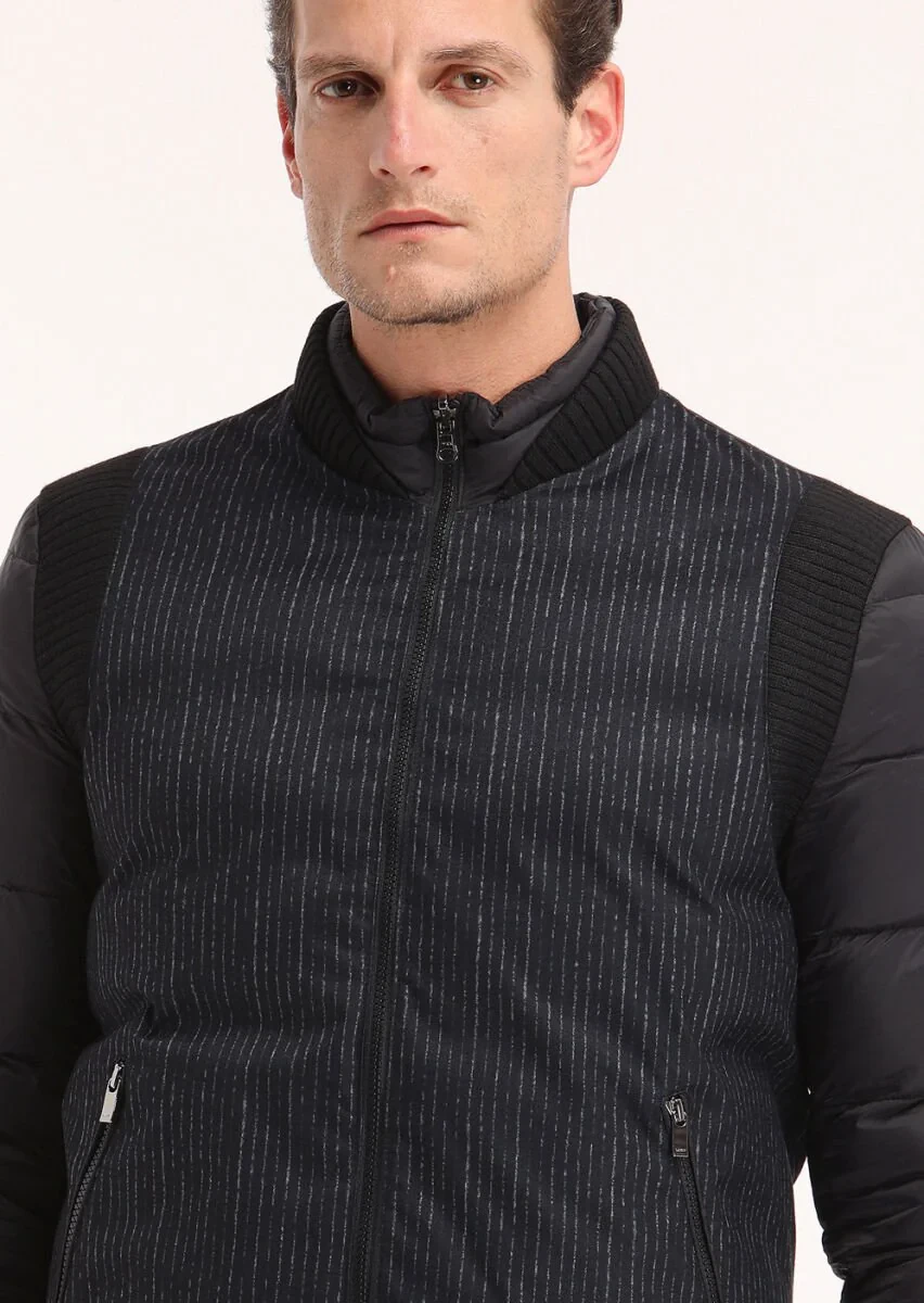 Black Weaving Coat - 4