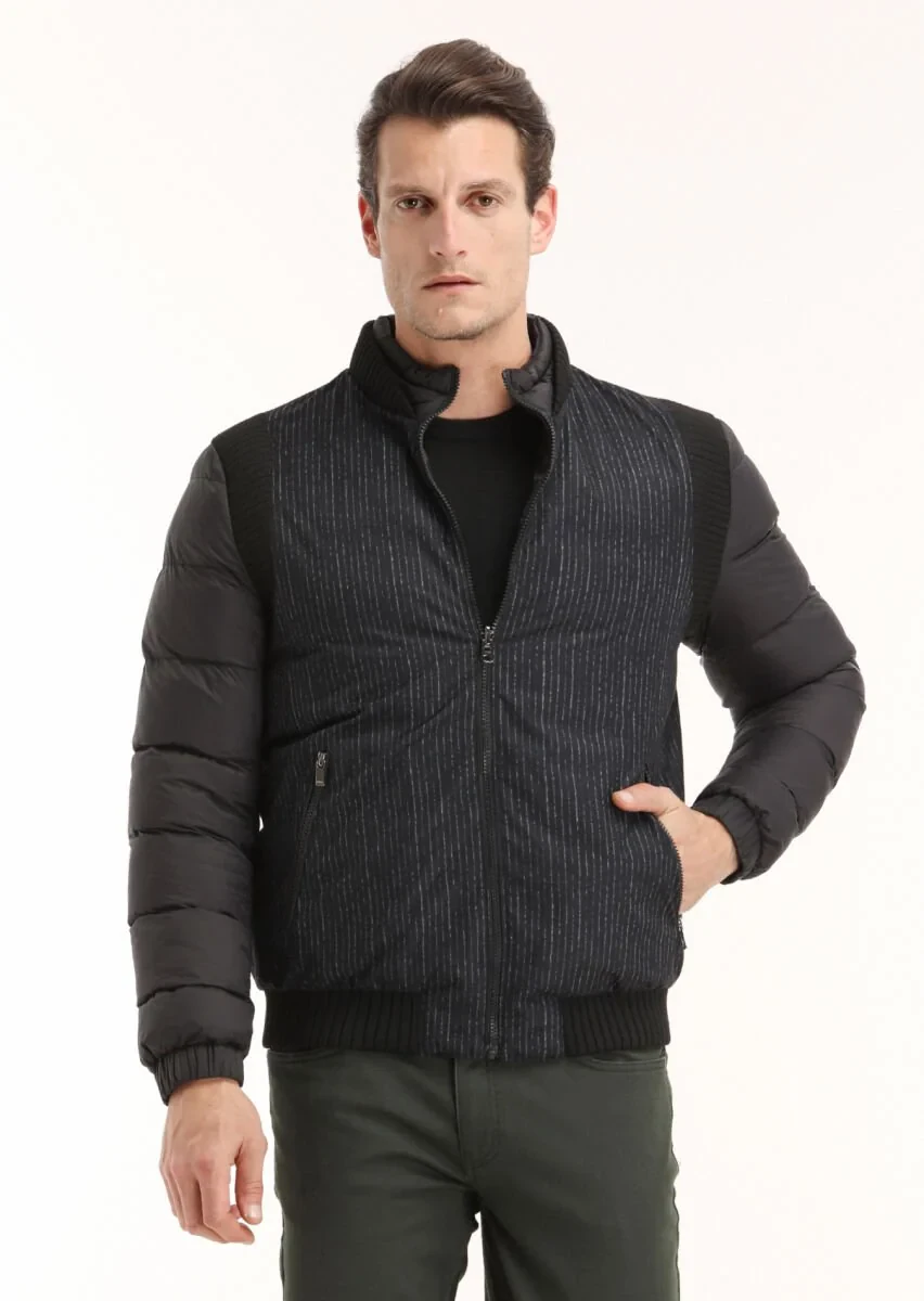 Black Weaving Coat - 7