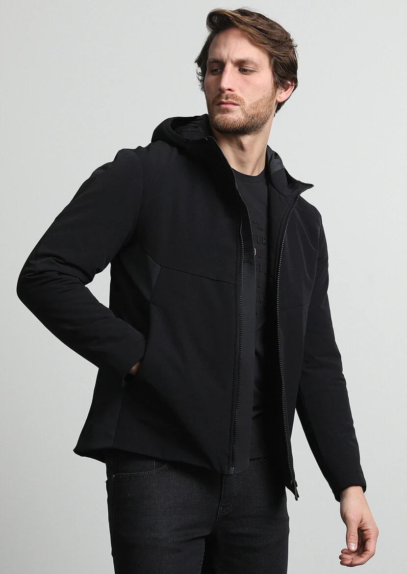 Black Weaving Coat - 1