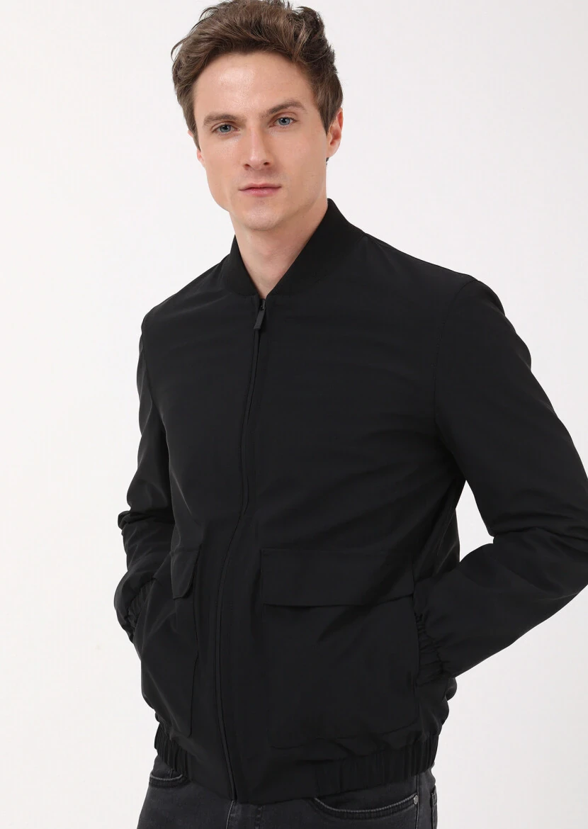 Black Weaving Coat - 2