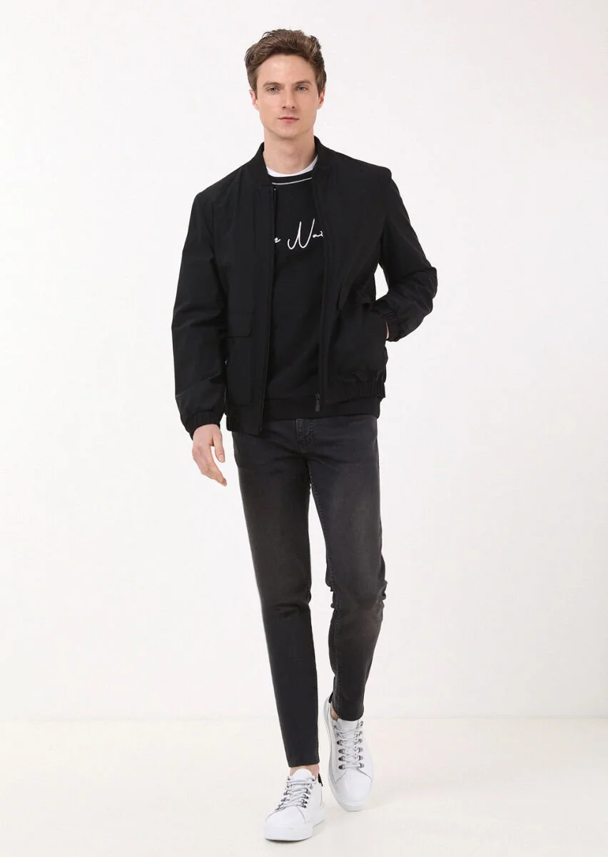 Black Weaving Coat - 4