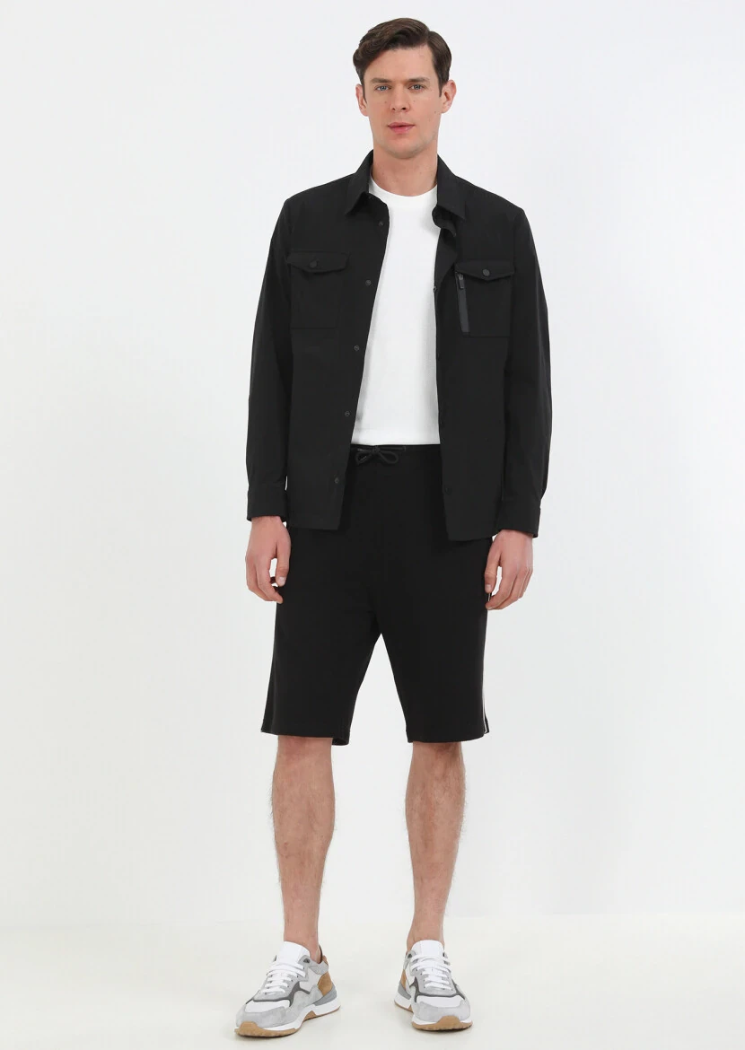 Black Weaving Coat - 1