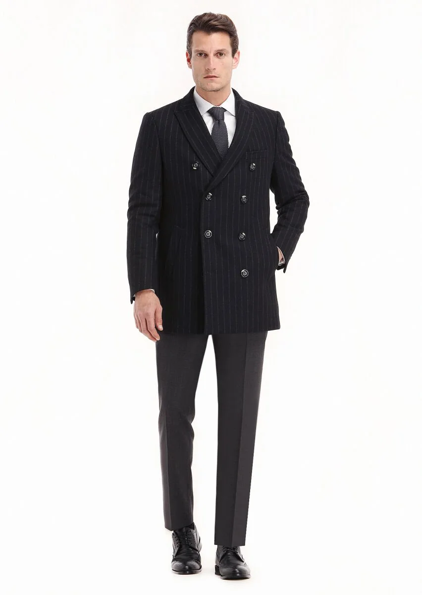 Black Weaving Coat - 1