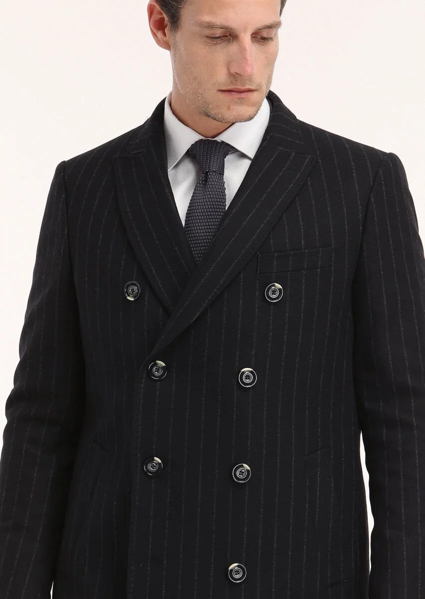 Black Weaving Coat - 2