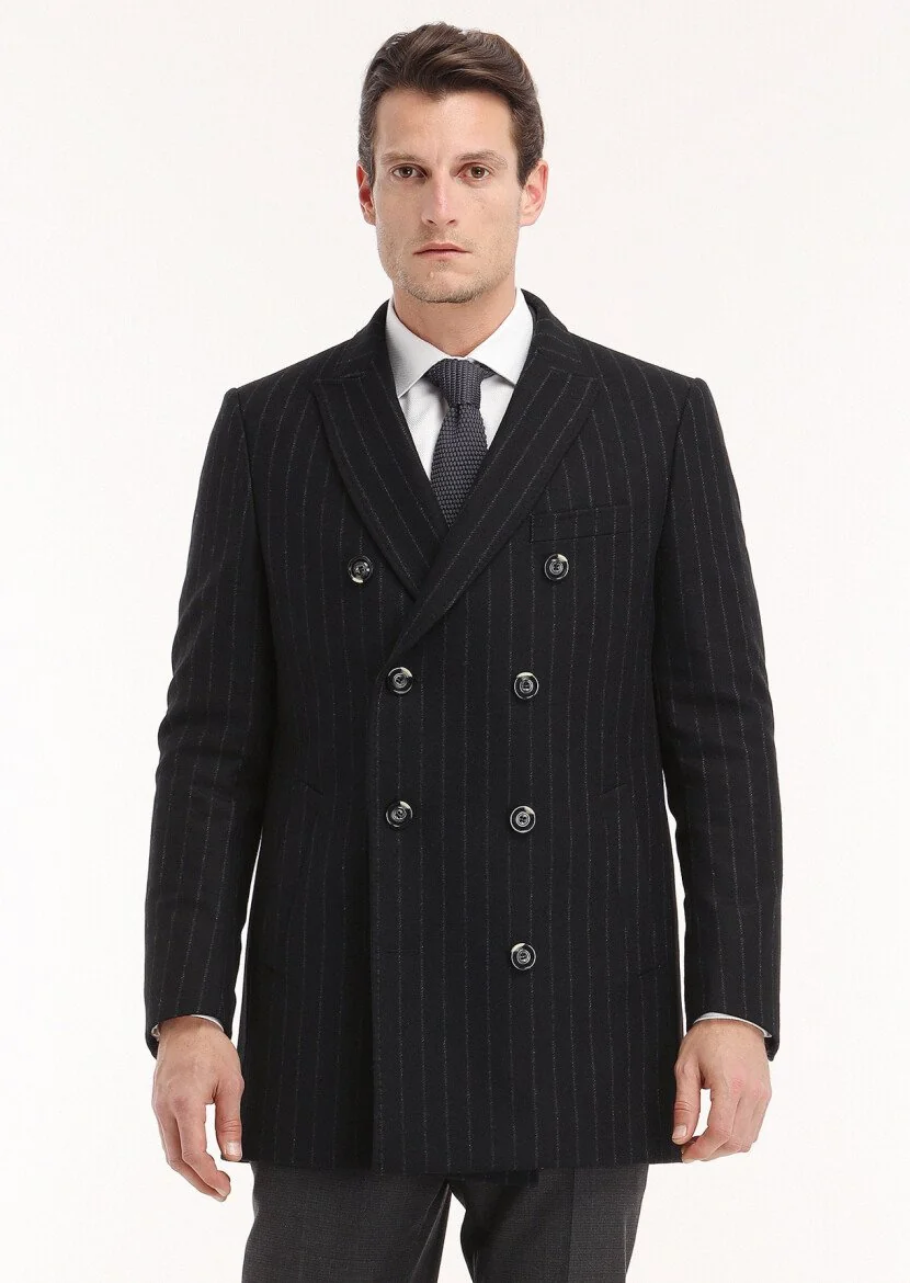 Black Weaving Coat - 3