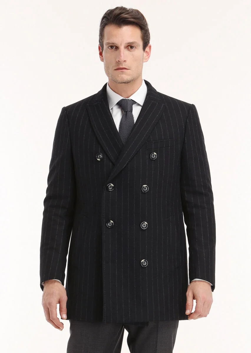 Black Weaving Coat - 3