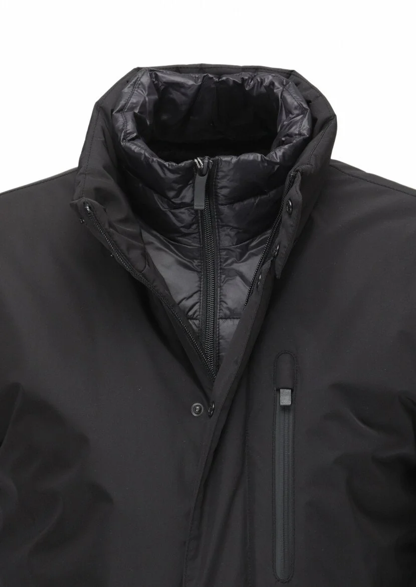 Black Weaving Coat - 2