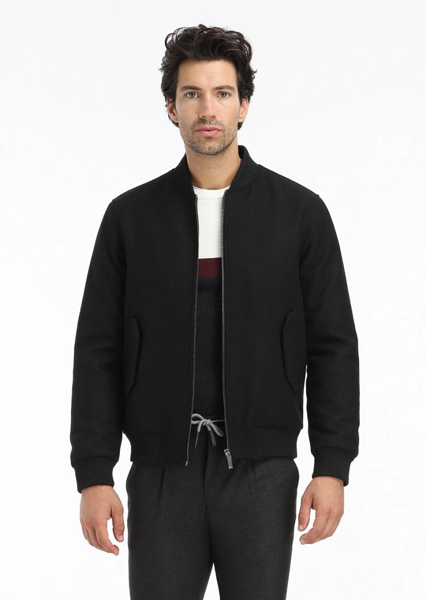 Black Weaving Coat - 2