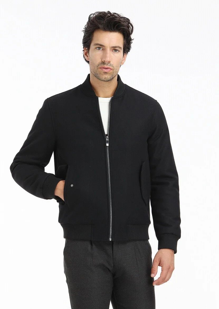 Black Weaving Coat - 3