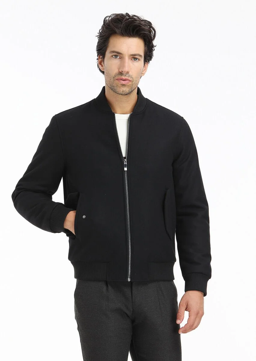 Black Weaving Coat - 3