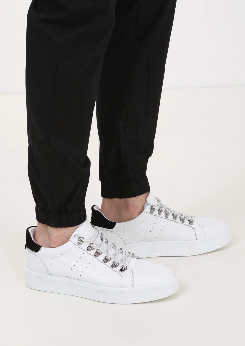 Black Weaving Jogging Fit Casual 100% Cotton Trousers - 4