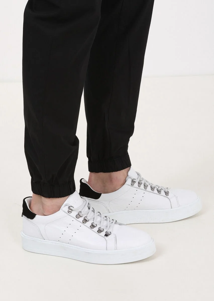 Black Weaving Jogging Fit Casual 100% Cotton Trousers - 4