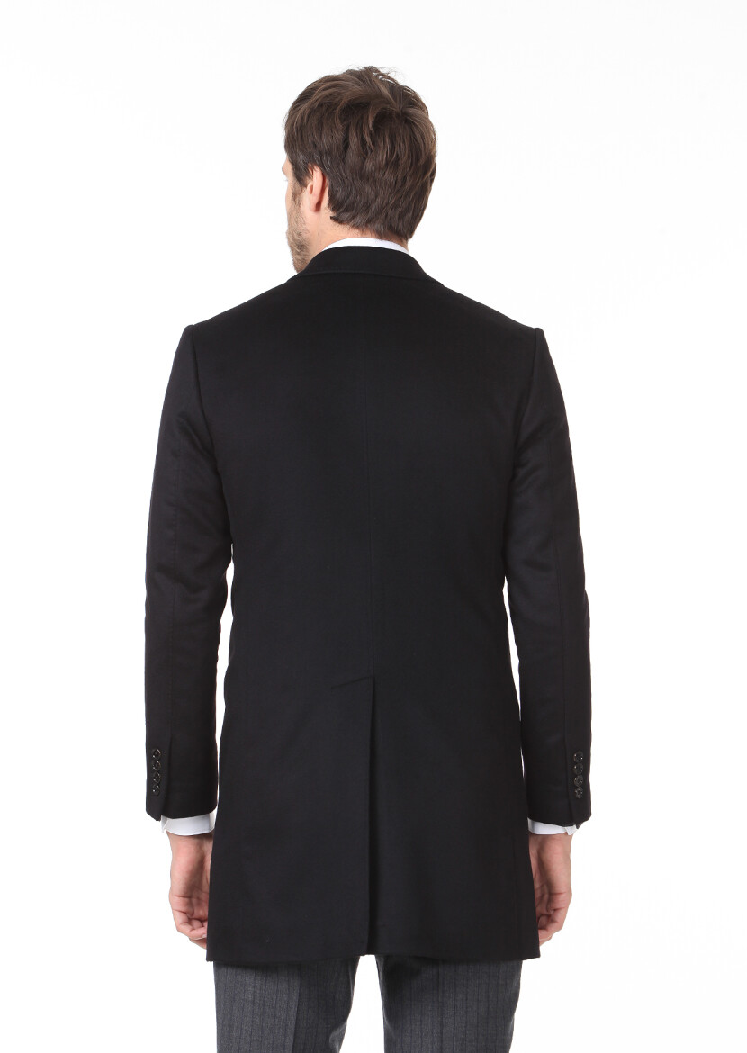 Black Weaving Overcoat - 5