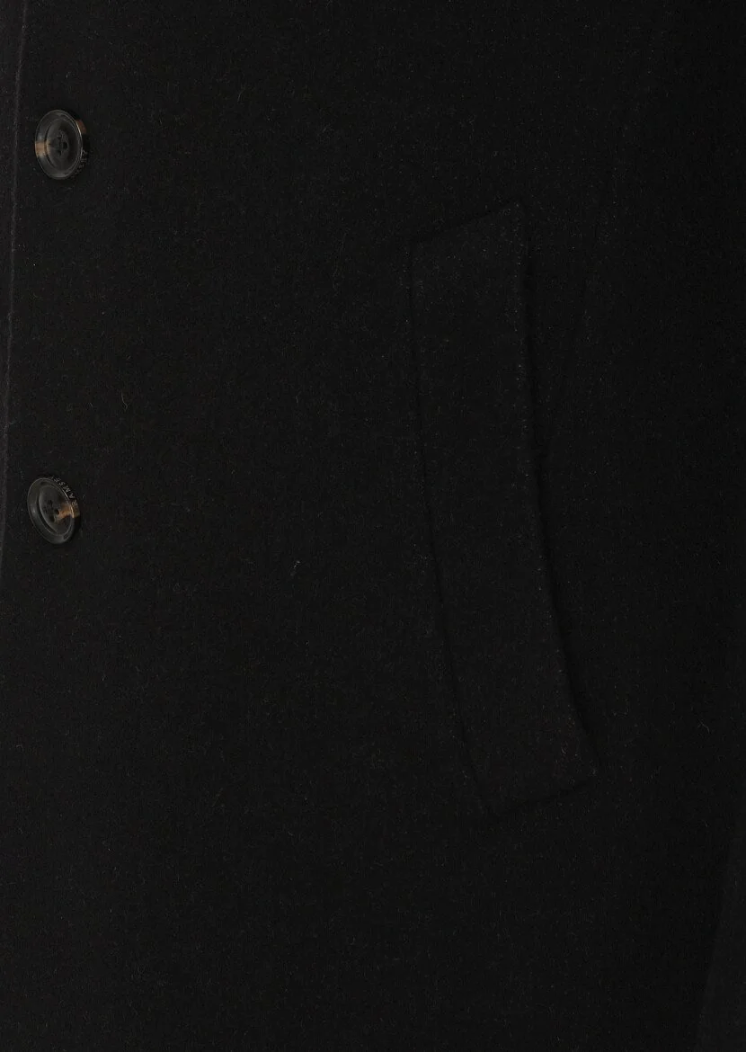 Black Weaving Overcoat - 3