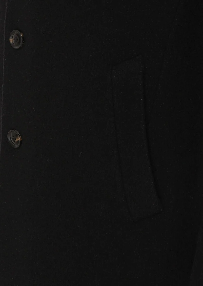 Black Weaving Overcoat - 3