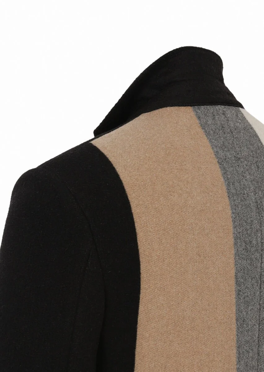 Black Weaving Overcoat - 4
