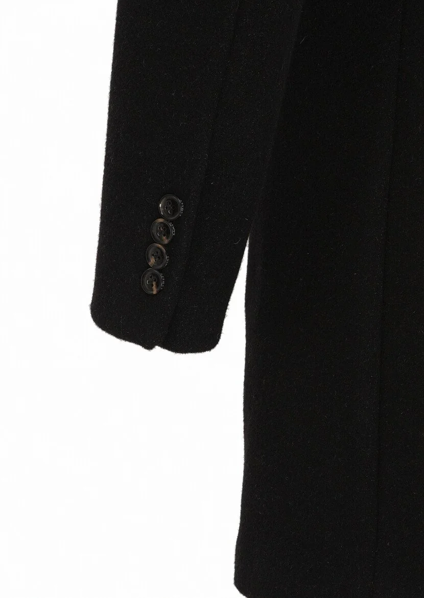 Black Weaving Overcoat - 5