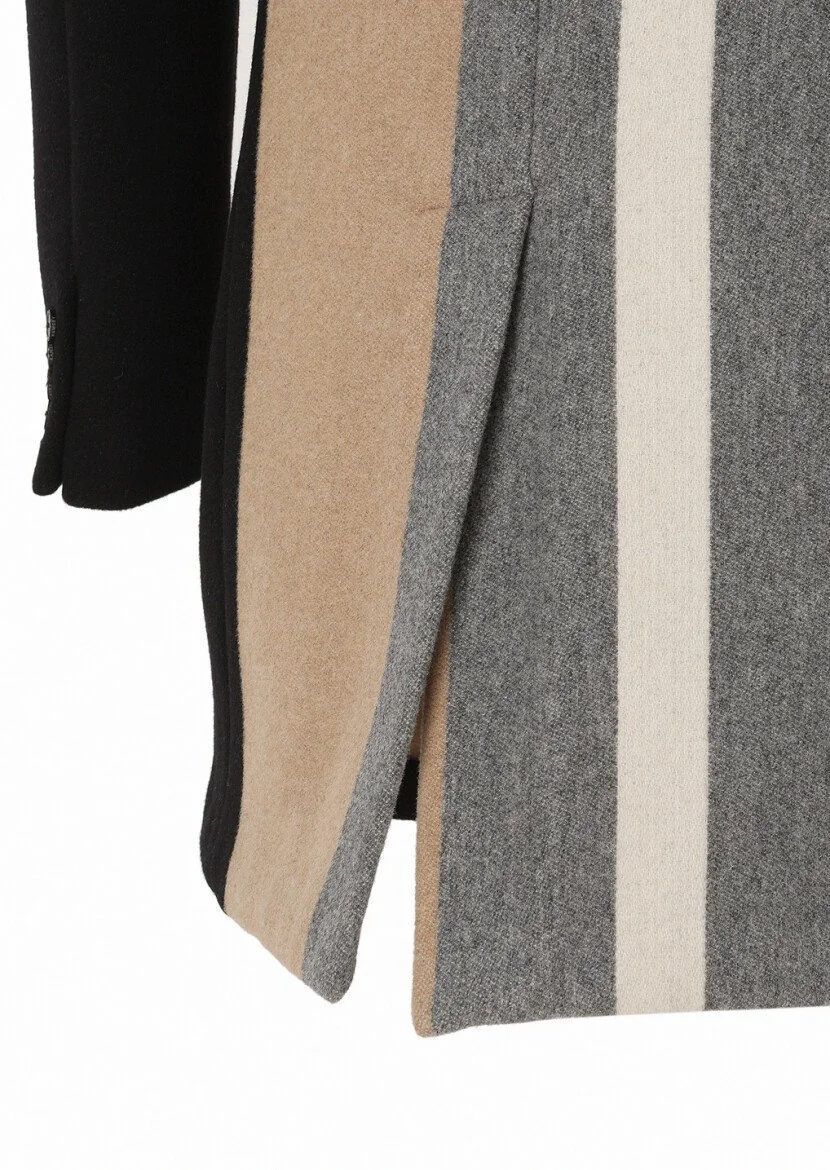 Black Weaving Overcoat - 6