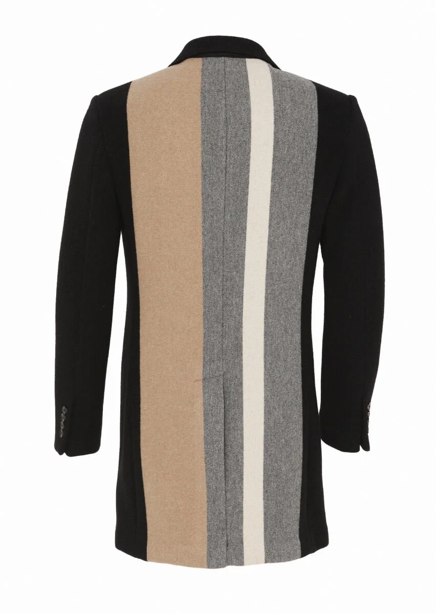 Black Weaving Overcoat - 7