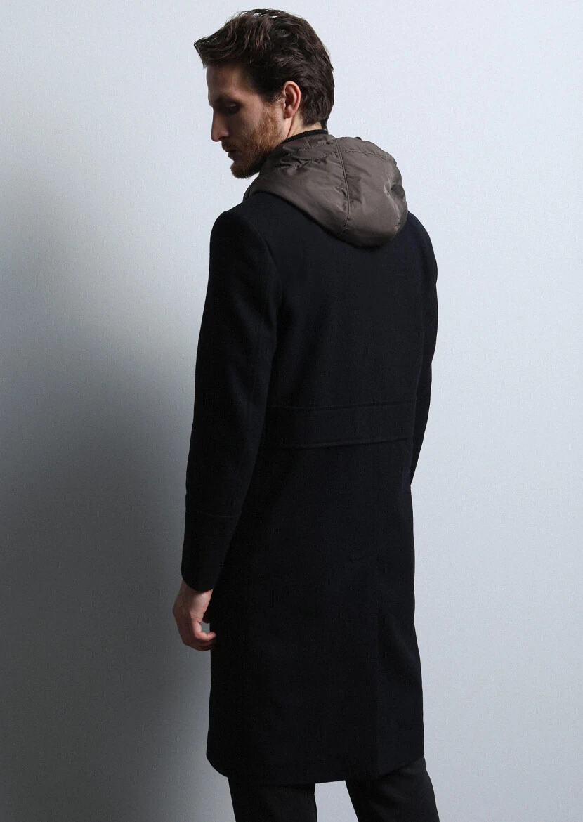 Black Weaving Overcoat - 5