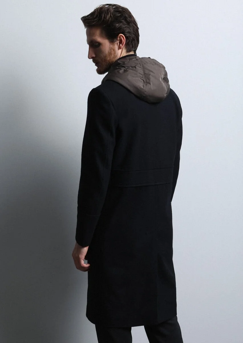 Black Weaving Overcoat - 5