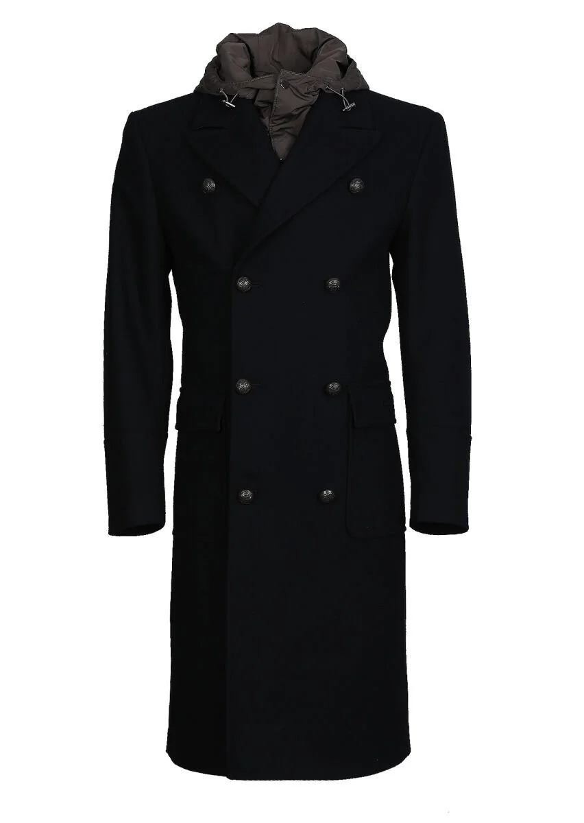 Black Weaving Overcoat - 6