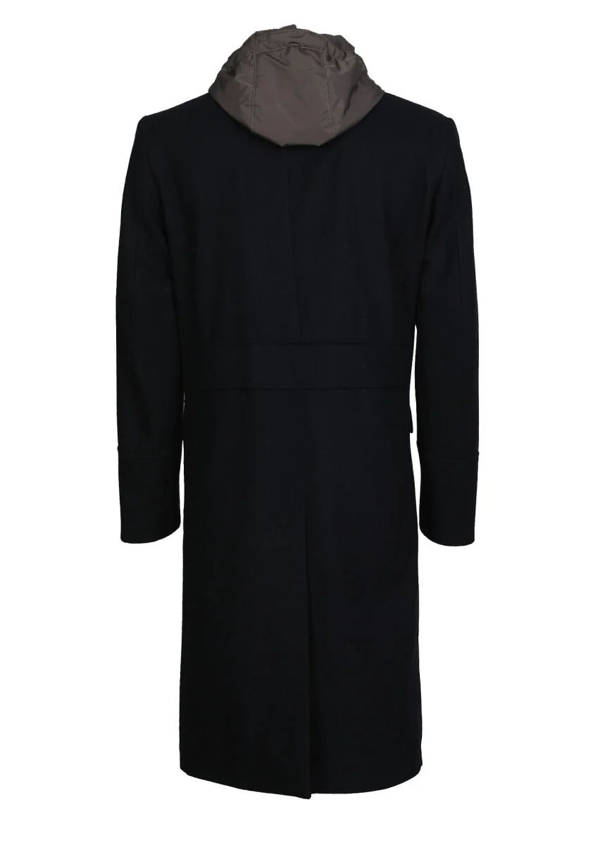 Black Weaving Overcoat - 7