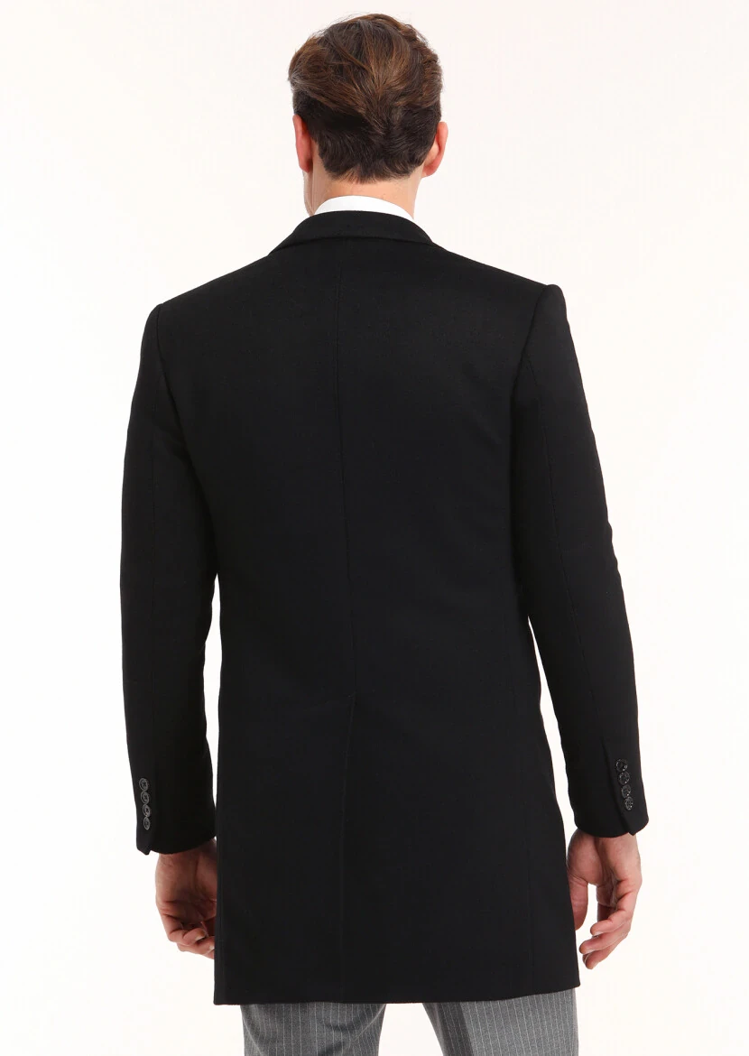 Black Weaving Overcoat - 4