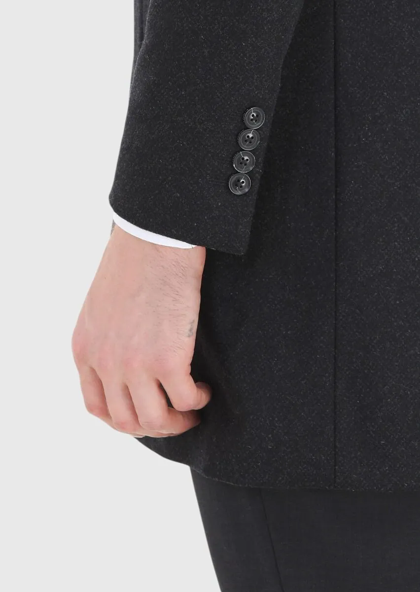 Black Weaving Overcoat - 4